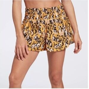 Calia by Carrie Underwood Active Shorts Yellow Animal Print - XXL‎ EUC